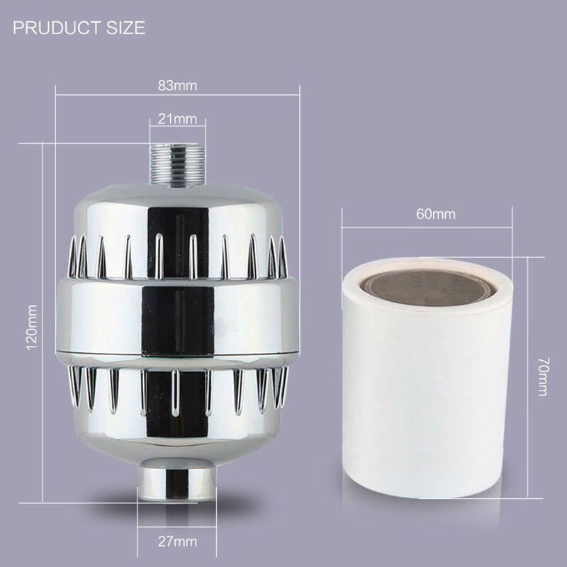12 Stage Chrome Shower Filter Remove Chlorine Heavy Metals + Spare Filter - Water Filter Direct Australia