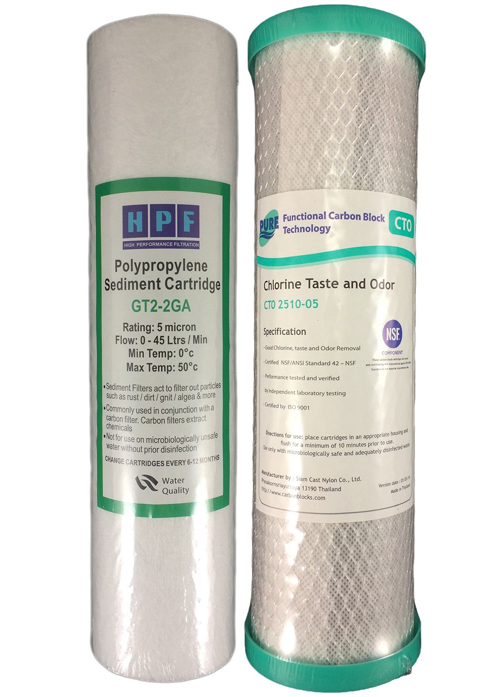 5 Micron Pre Filters 10" x 2.5" for Reverse Osmosis Water Filter - Water Filter Direct Australia