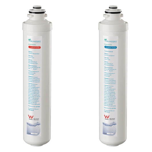 Aquaport M Series Replacement Cartridge Pack - Carbon Filter (AQP-RFMC) + Sediment Filter (AQP-RFMS) - Water Filter Direct Australia