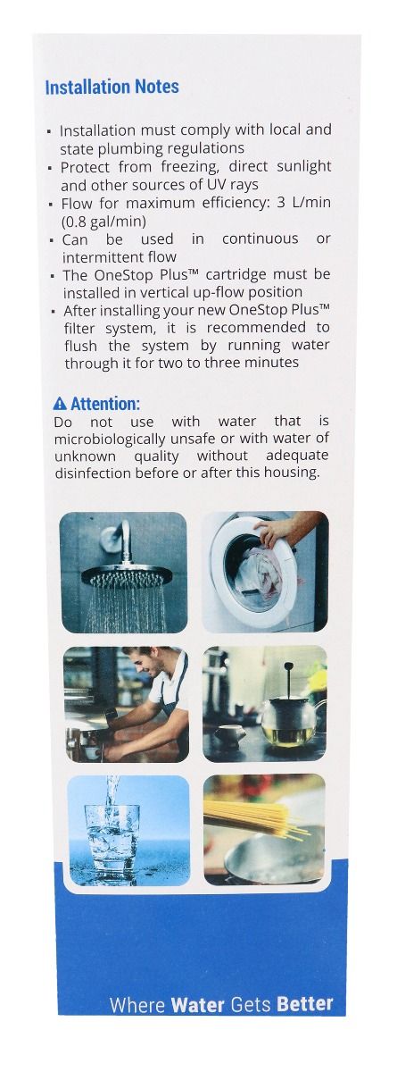 One Stop Plus™ Replacement Filter Cartridge 10" x 2.5" Water Softener - Eliminates Limescale - Water Filter Direct Australia