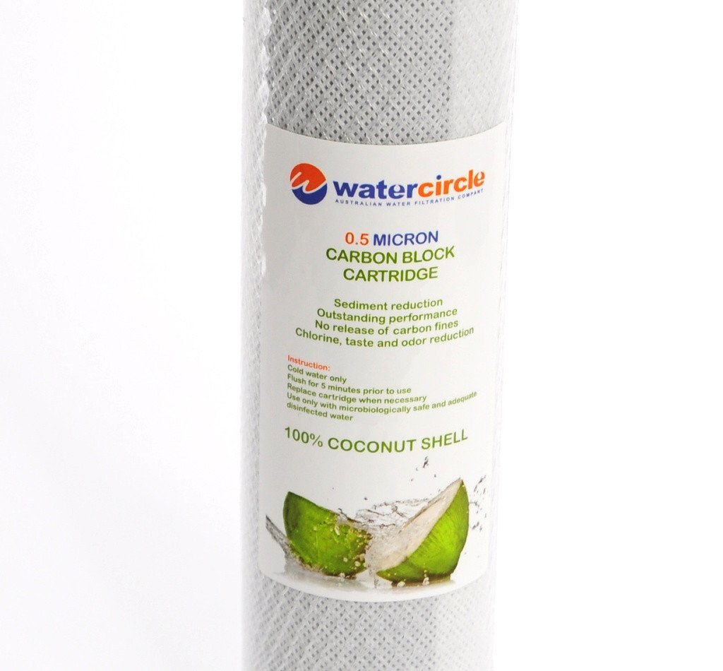 3 x 0.5 micron Activated Coconut Carbon Water Filter Replacement Cartridge 10"x2.5" - Water Filter Direct Australia