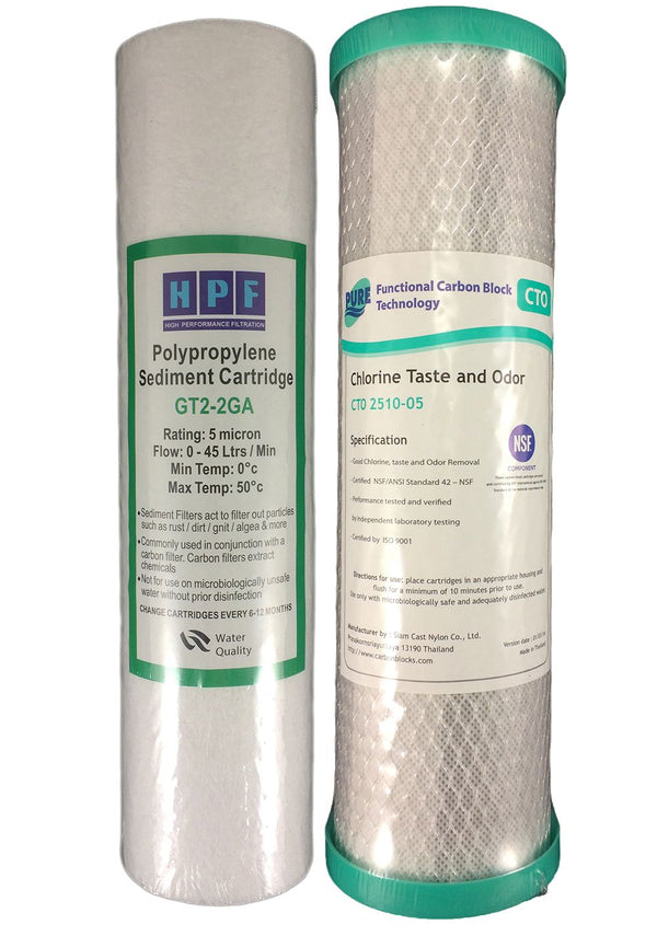 5 Micron Pre Filters 10 x 2.5 for Reverse Osmosis Water Filter - Water Filter Direct Australia