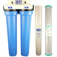 Twin Whole of House Water Filter System 20" x 2.5"+ white coated bracket - Water Filter Direct Australia